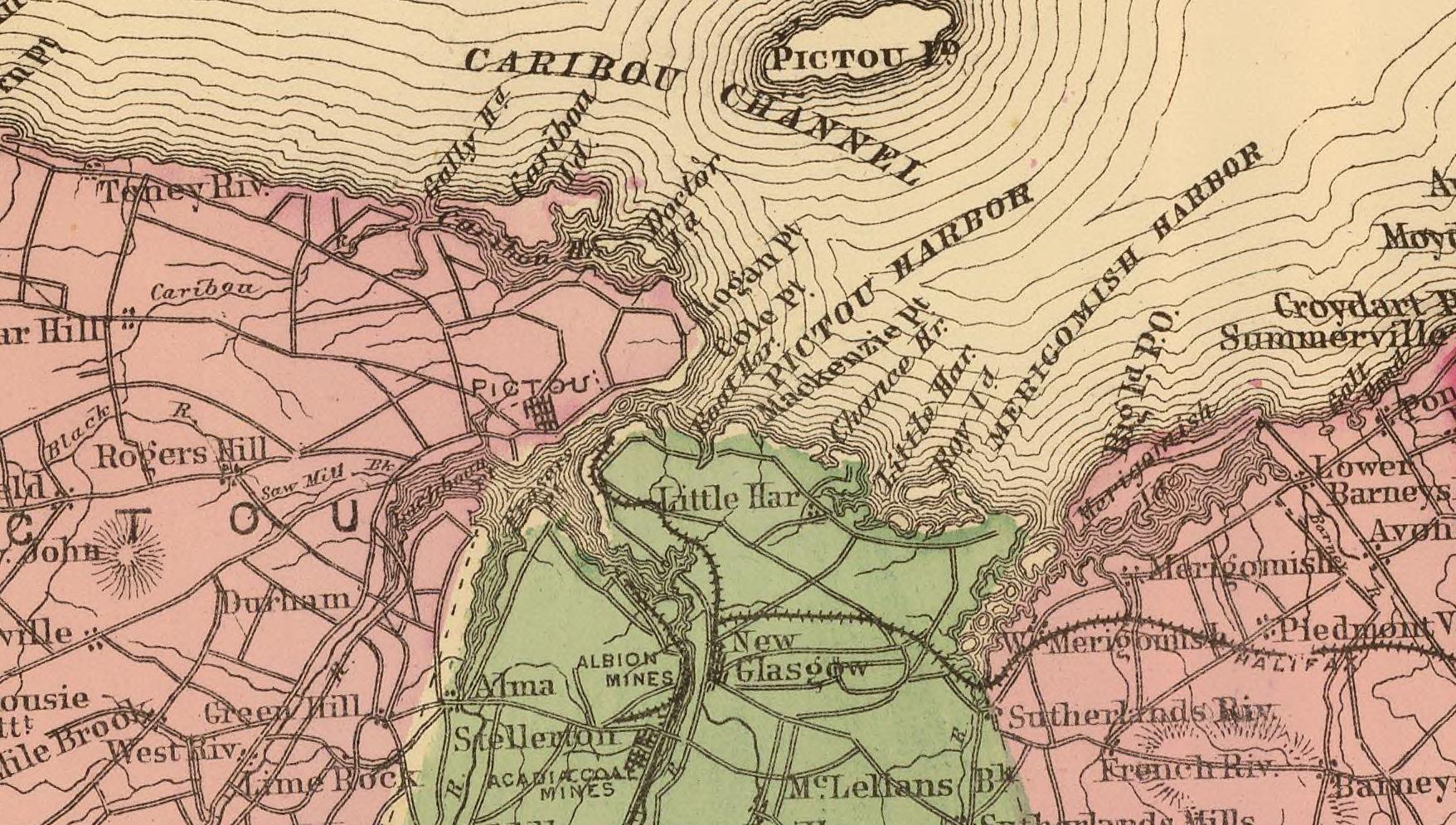 1878 Pictou County Map (clip)