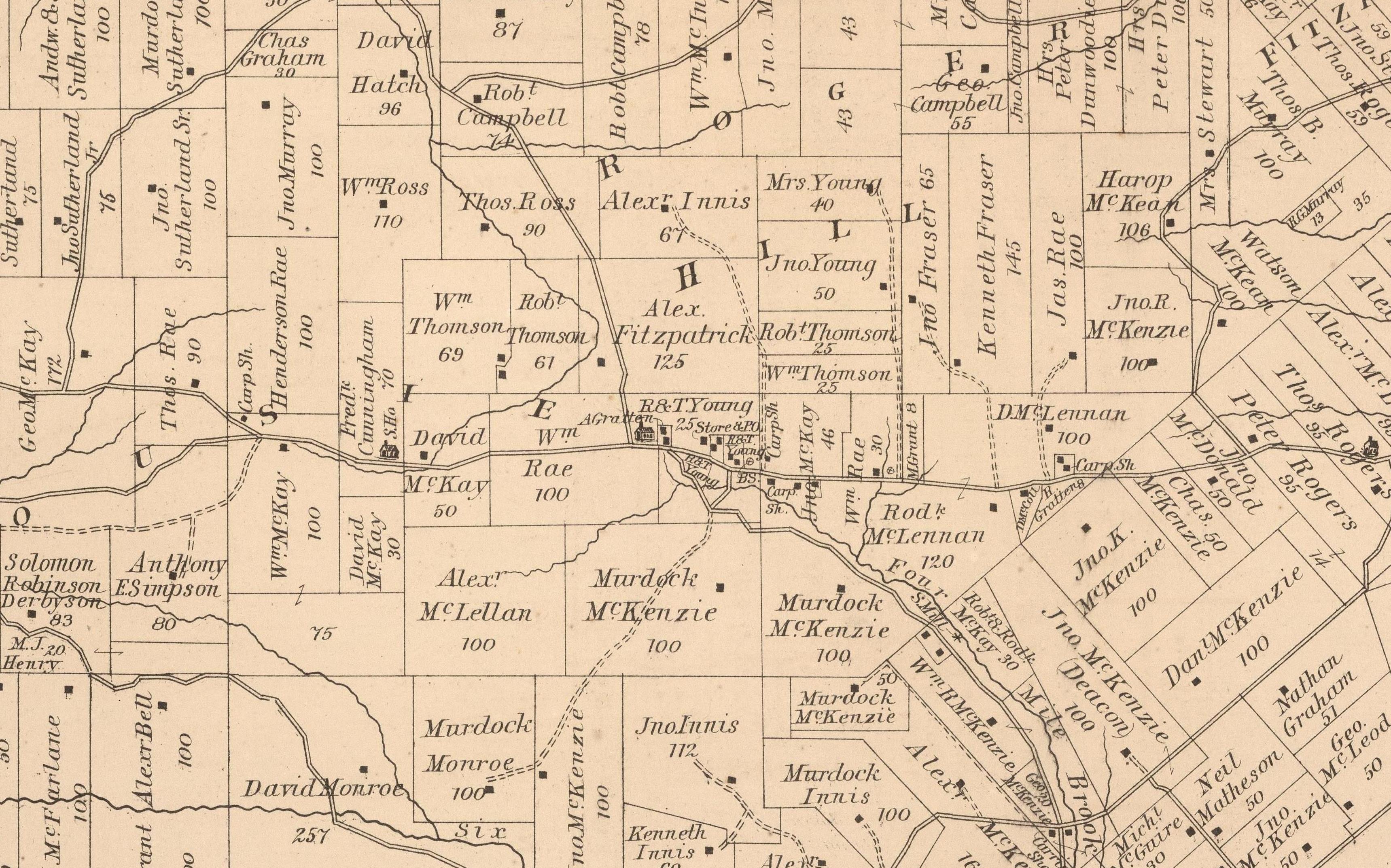 1879 Four Mile Brook Map