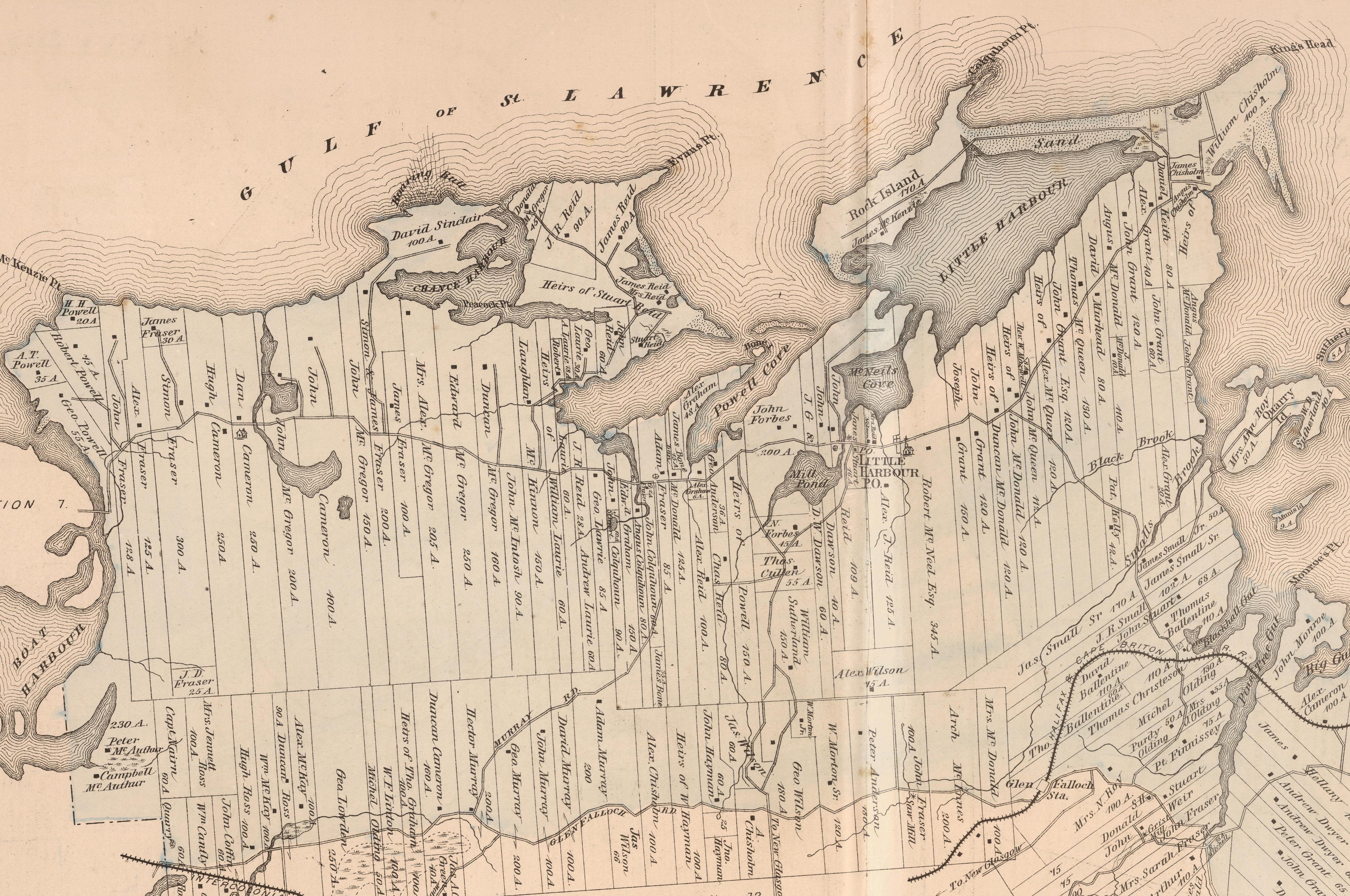1879 Little Harbour map