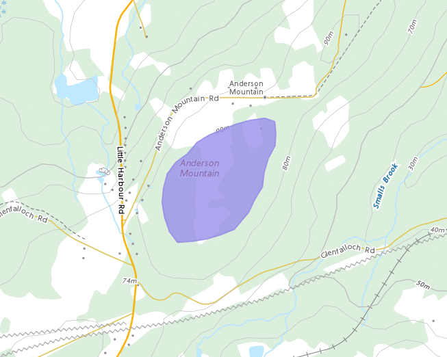 Anderson Mountain Map