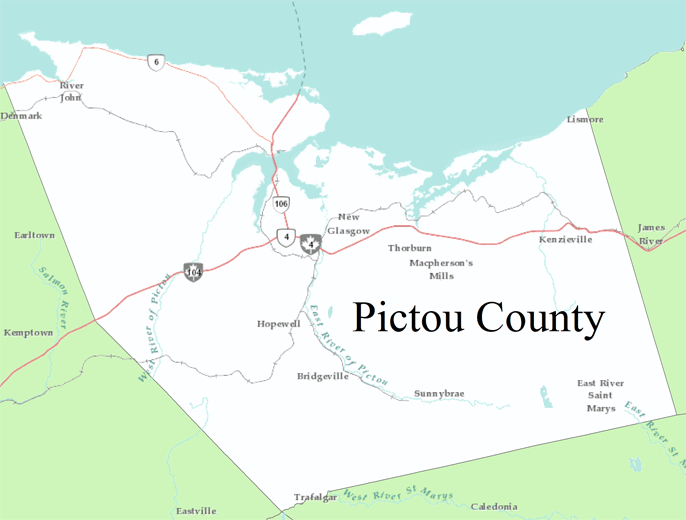 Basic Pictou County Map
