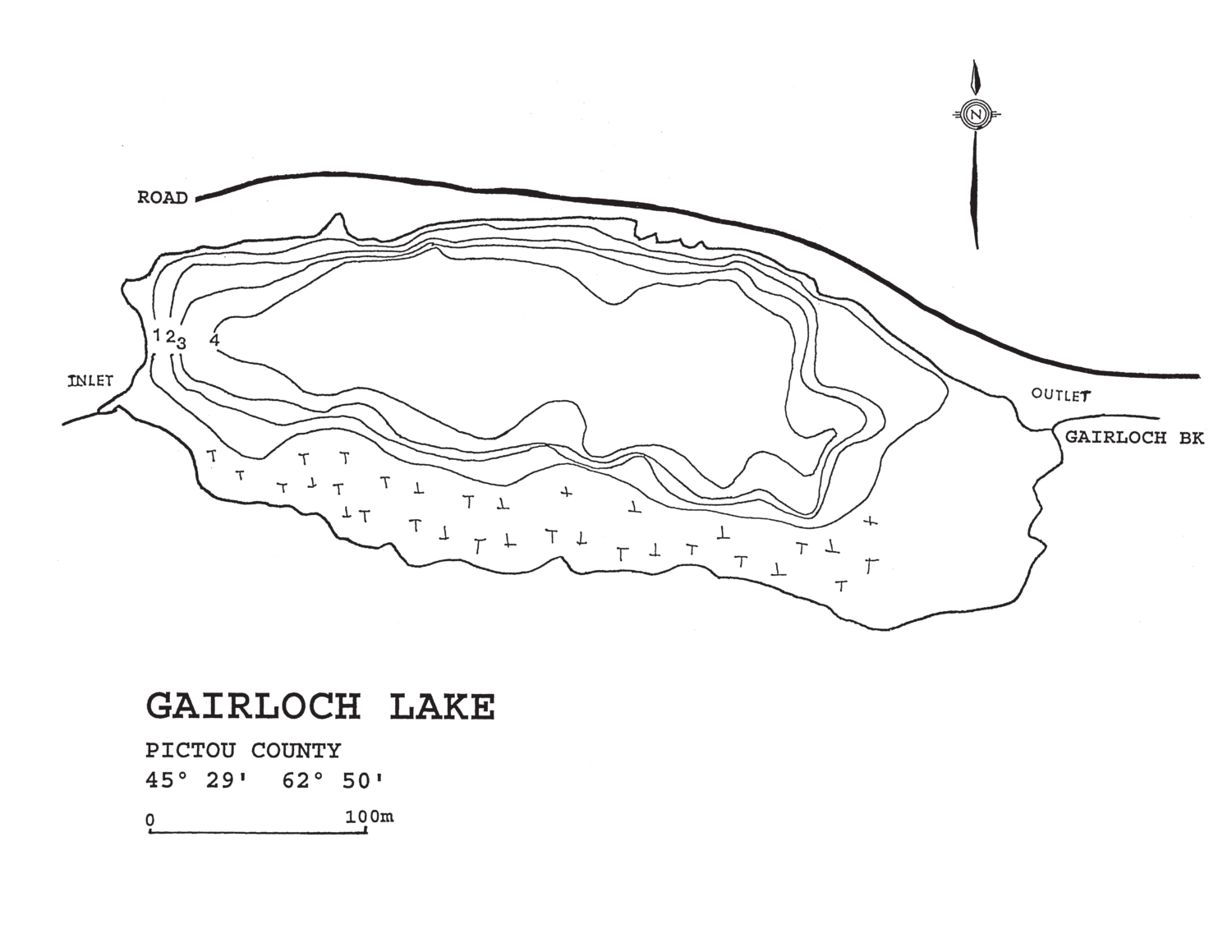 Gairloch Lake - Pictou County Lake Maps