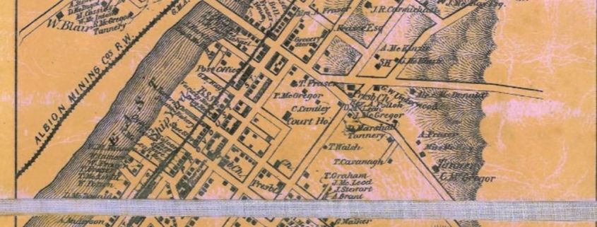 New Glasgow Map Detail - 1864 Pictou County Topographical Township Map