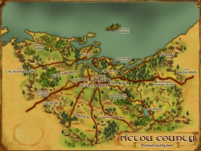 Custom Pictou County map